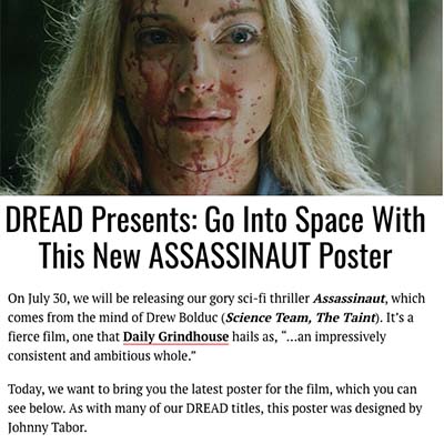 DREAD Presents: Go Into Space With This New ASSASSINAUT Poster